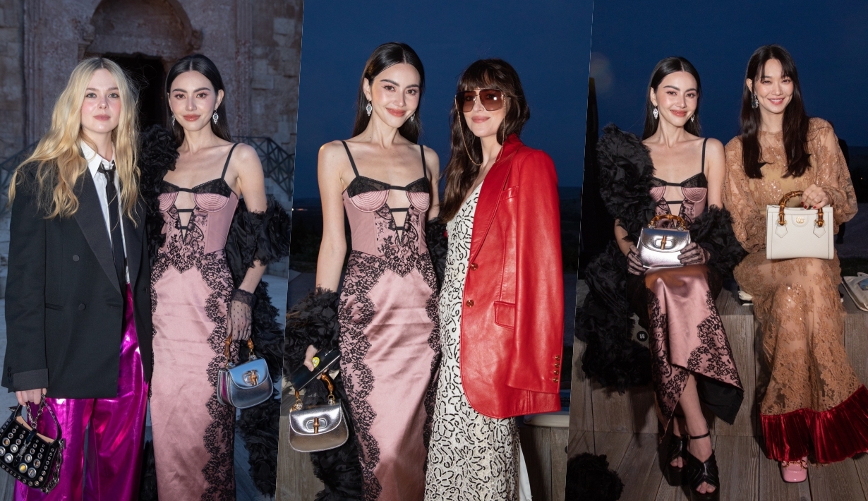 Gucci, Gucci Cosmogonie, VoguexDavikaxGucci, elle fanning, lana del ray, mina shin, ชินมินอา, ชิน มิน-อา