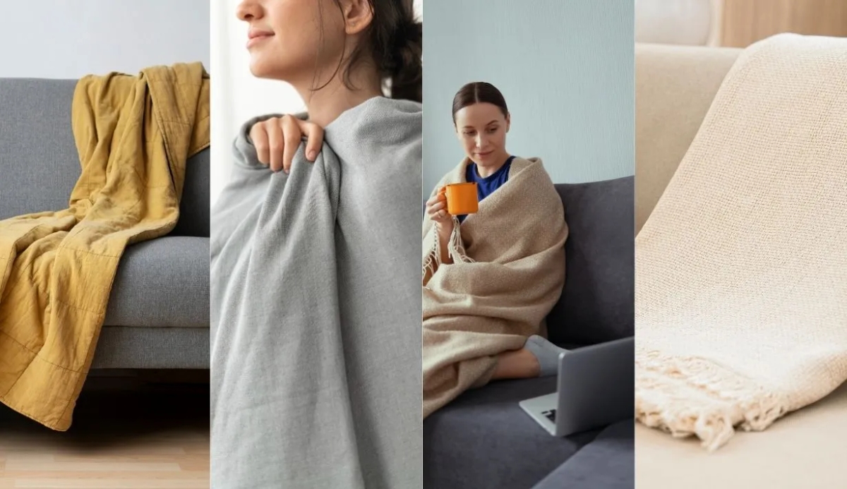 ผ้าห่มพกพา ผ้าห่มขนาดเล็ก ผ้าห่มคลุมไหล่