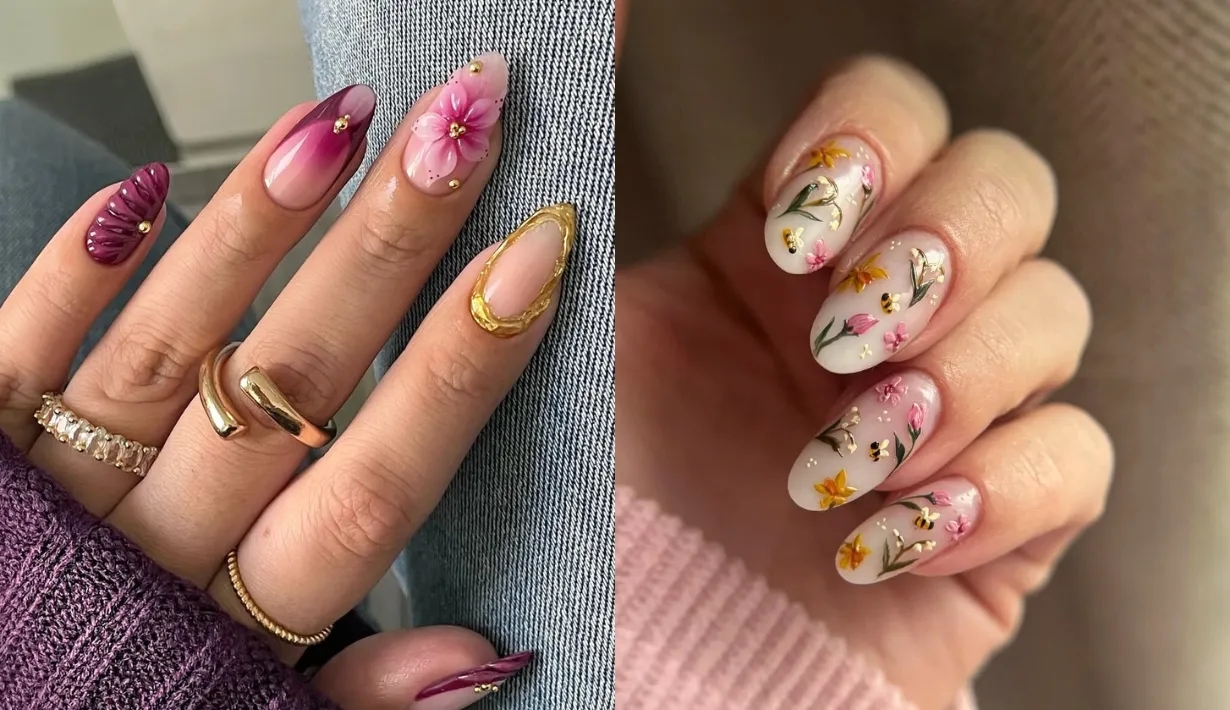 7 ไอเดียลายเล็บดอกไม้ที่น่าสนใจ เปลี่ยนลุคให้สดใสมีสไตล์