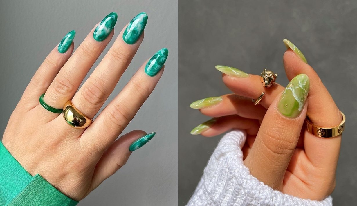 เล็บลายหินอ่อน