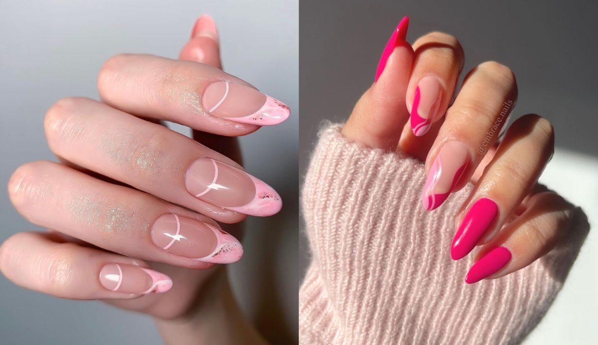 เล็บสีชมพู