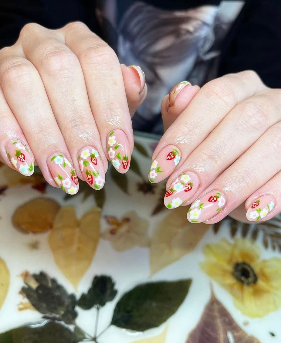 เล็บลายดอกไม้