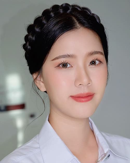 ทรงผมรับปริญญา ถักเปีย