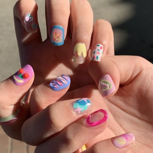 เล็บเจลปั้นนูน