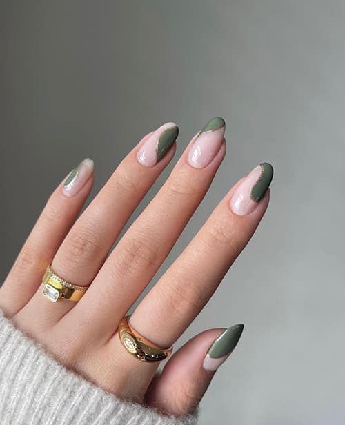 เล็บลายมินิมอล เล็บทรงอัลมอนด์