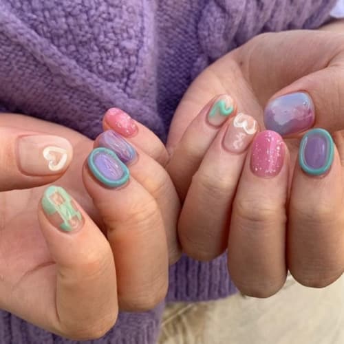 เล็บเจลปั้นนูน