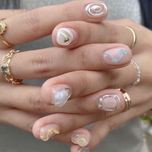 เล็บเจลปั้นนูน