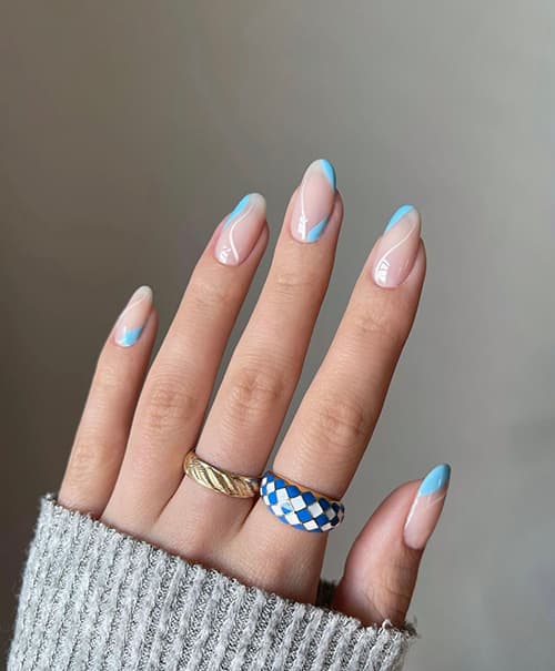 เล็บลายมินิมอล เล็บทรงอัลมอนด์