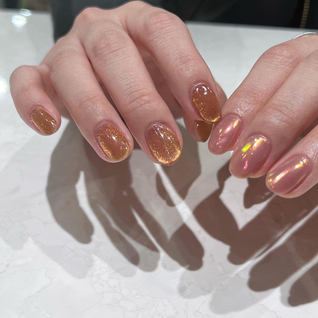 เล็บ สีลูกแก้ว