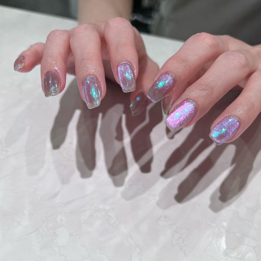 เล็บ สีลูกแก้ว