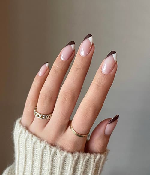 เล็บลายมินิมอล เล็บทรงอัลมอนด์