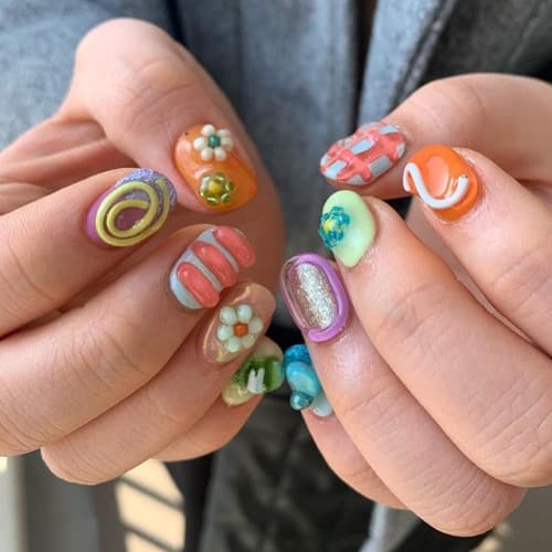 เล็บเจลปั้นนูน