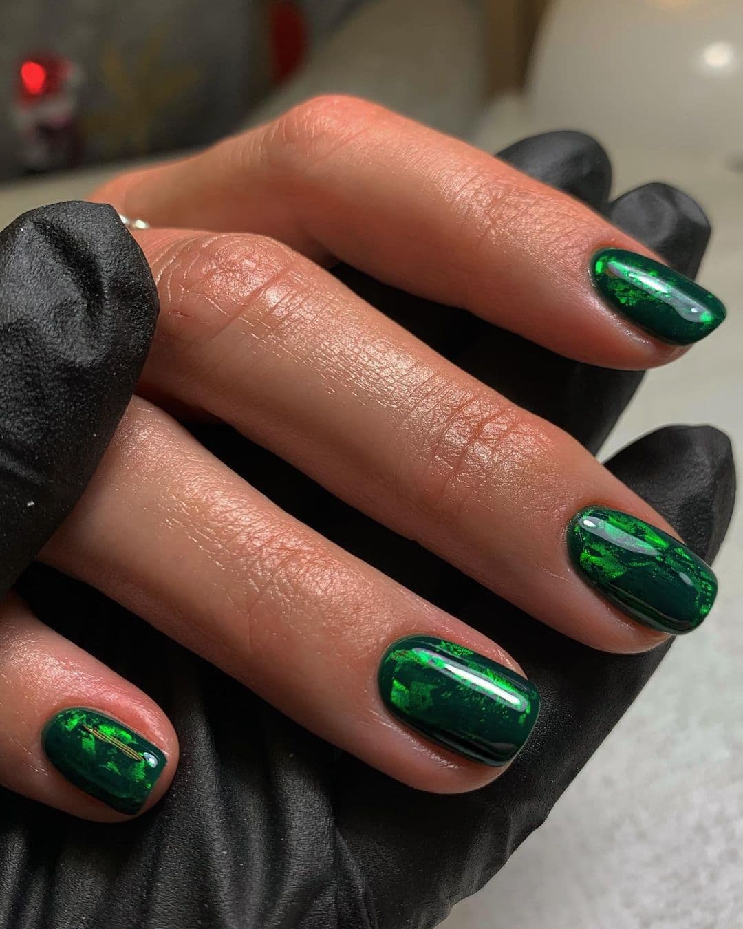 เล็บเจลสีเขียว