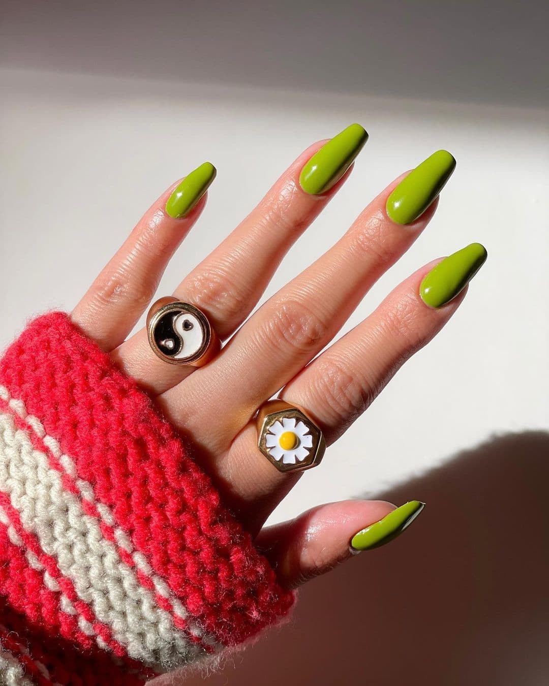 เล็บเจลสีเขียว