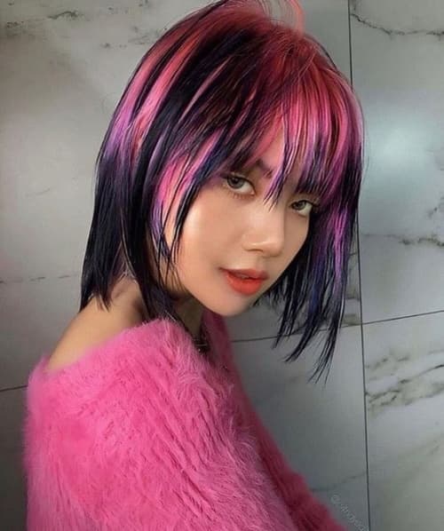 ไฮไลท์ผมสีดำ