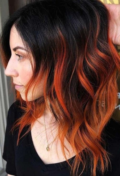 ไฮไลท์ผมสีดำ