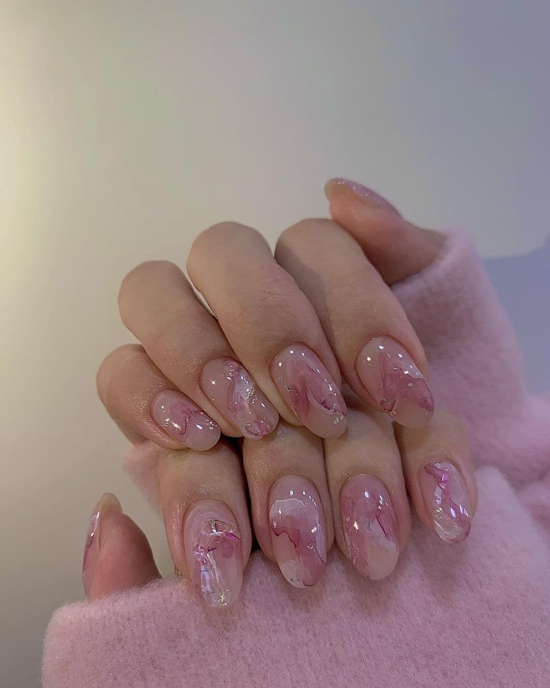 เล็บลายหินอ่อน