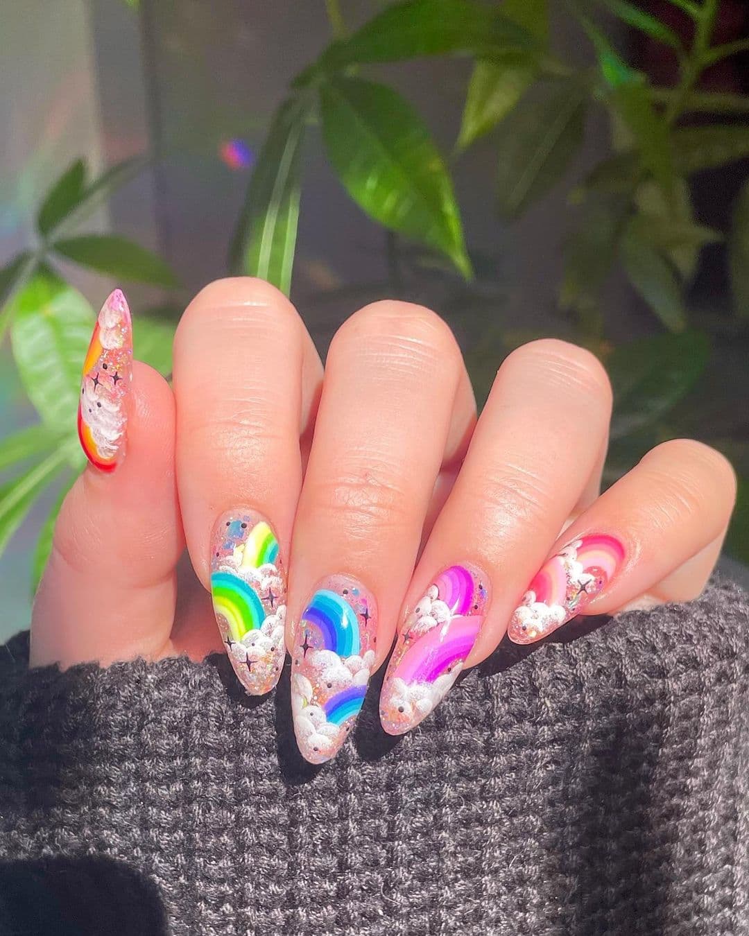 เล็บ สี รุ้ง, ทํา เล็บ สี รุ้ง